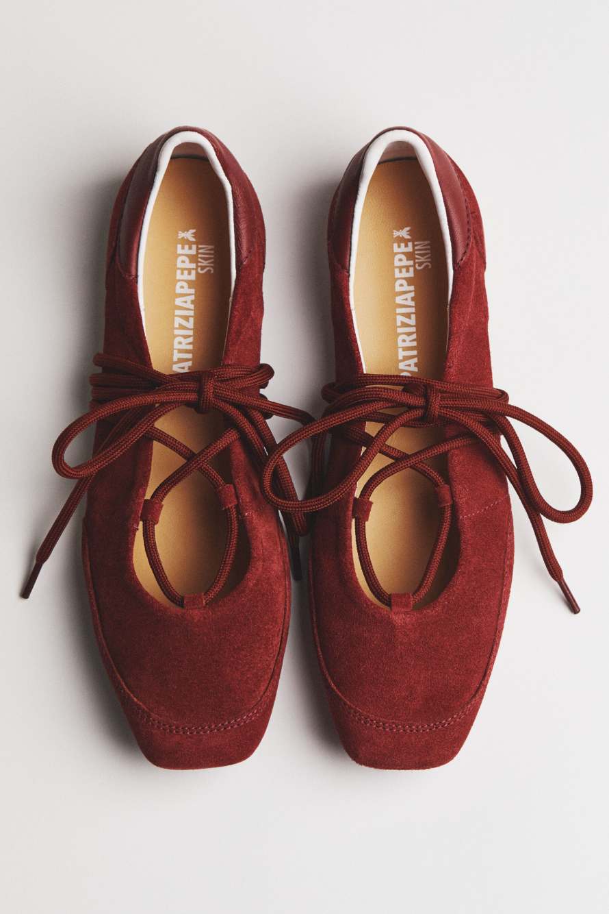 Dancing SKIN flats in suede, Brown, Patrizia Pepe