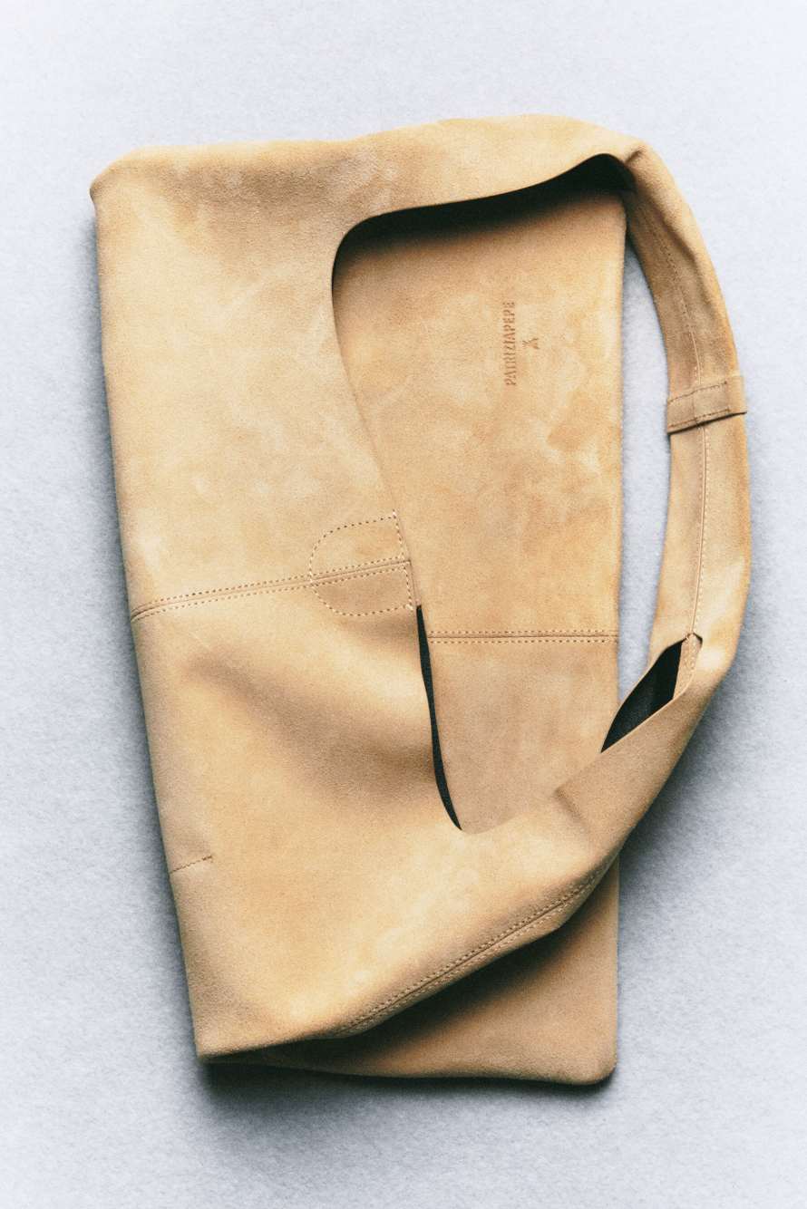 Urban City pouch bag in suede, Beige, Patrizia Pepe