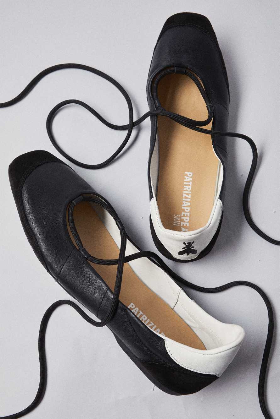 Dancing SKIN flats, Black, Patrizia Pepe