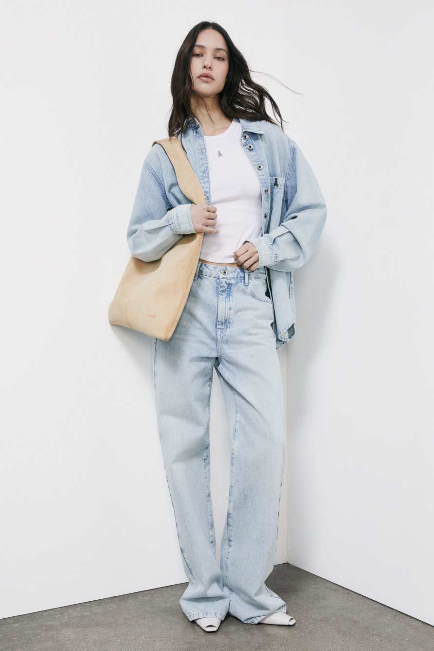 Urban City pouch bag in suede, Beige, Patrizia Pepe