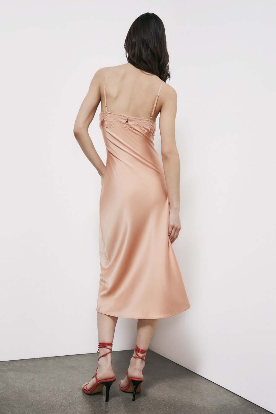Silk slip dress, Pink, Patrizia Pepe