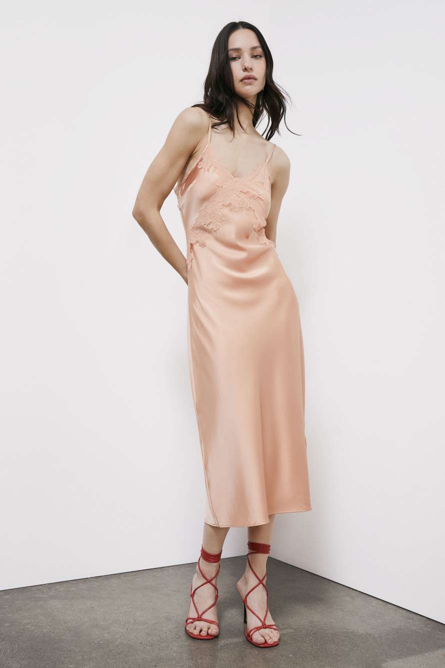 Silk slip dress, Pink, Patrizia Pepe