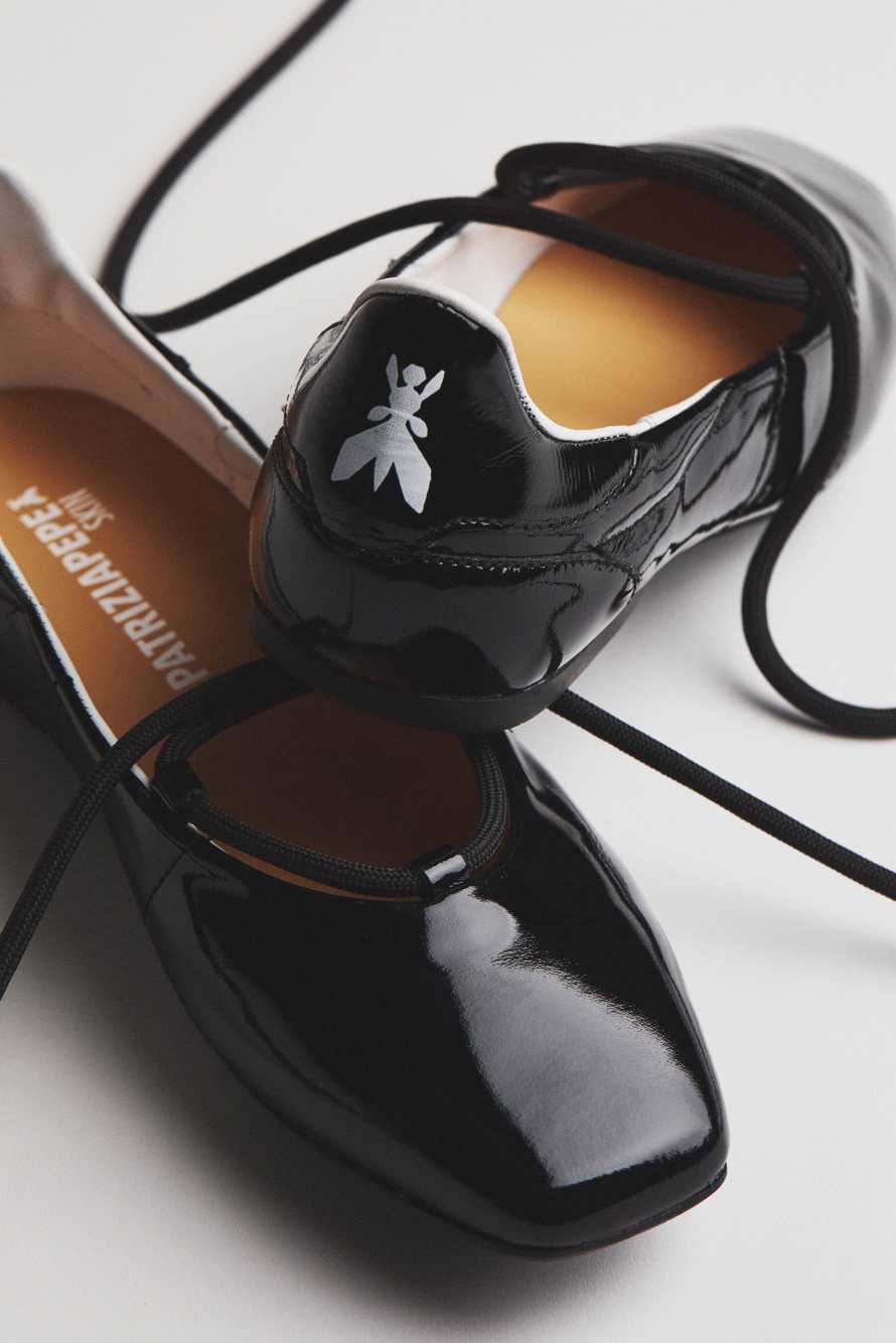 Dancing SKIN glossy flats, Black, Patrizia Pepe