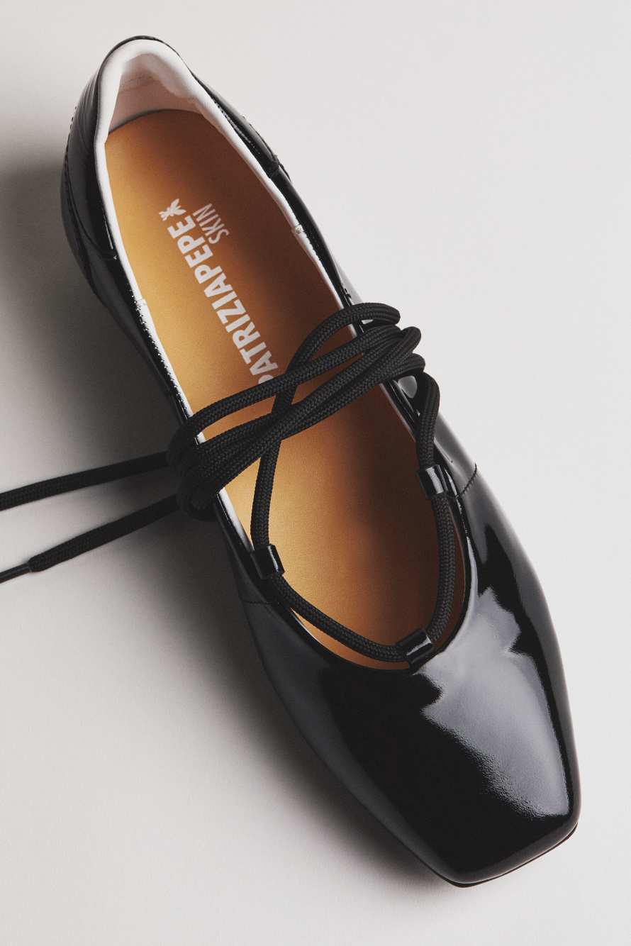 Dancing SKIN glossy flats, Black, Patrizia Pepe