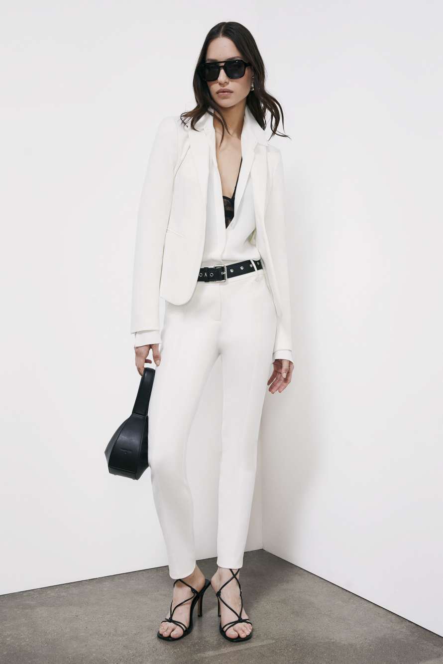 Slim Fit-Hose, Wei&szlig;, Patrizia Pepe