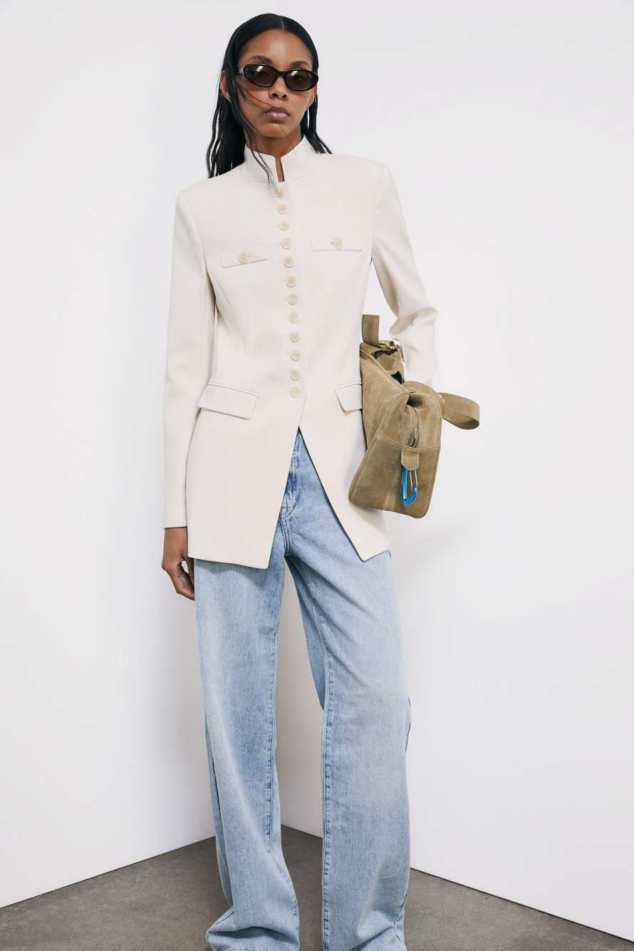 Radical Rose Officer jacket, White, Patrizia Pepe