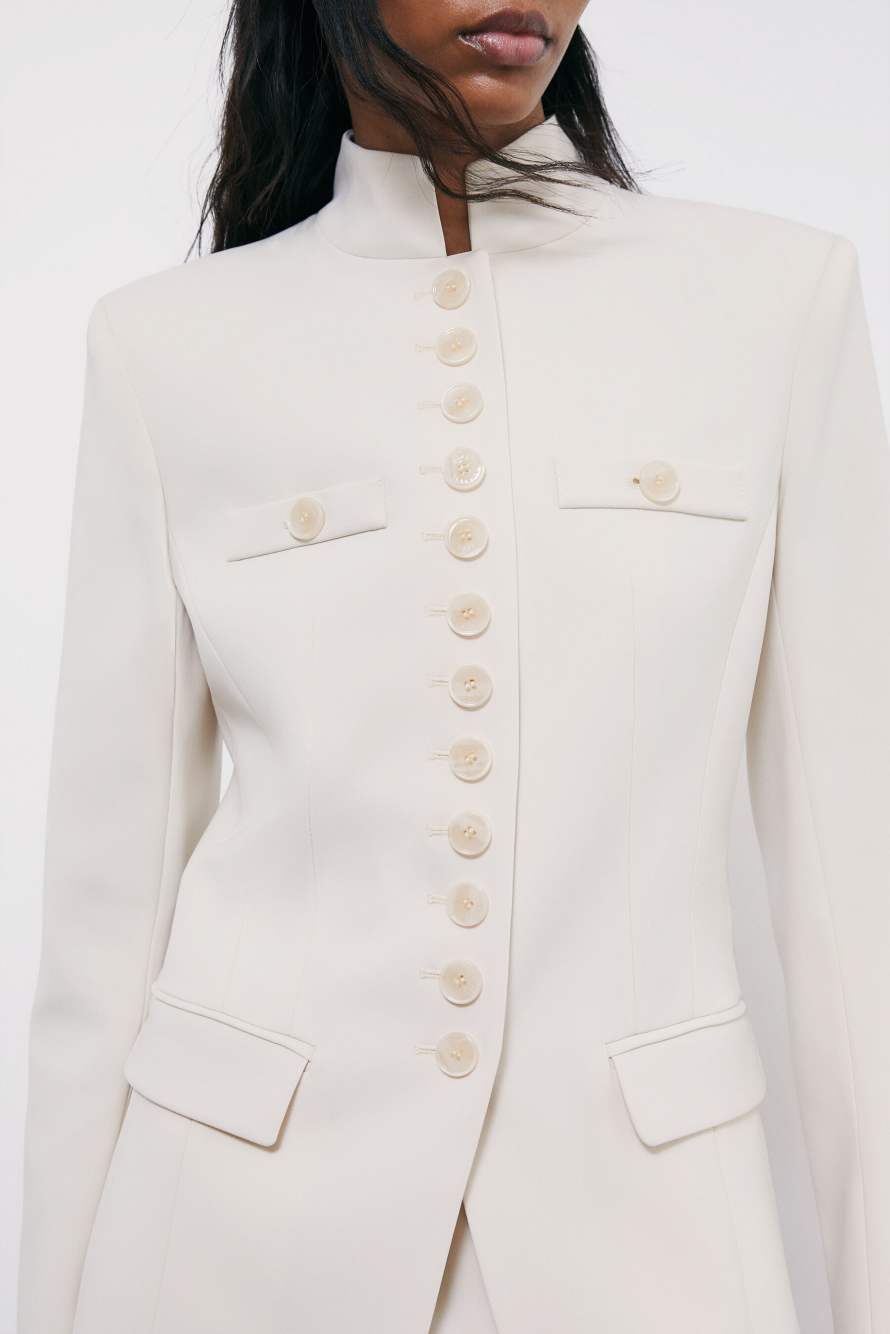 Radical Rose Officer jacket, White, Patrizia Pepe