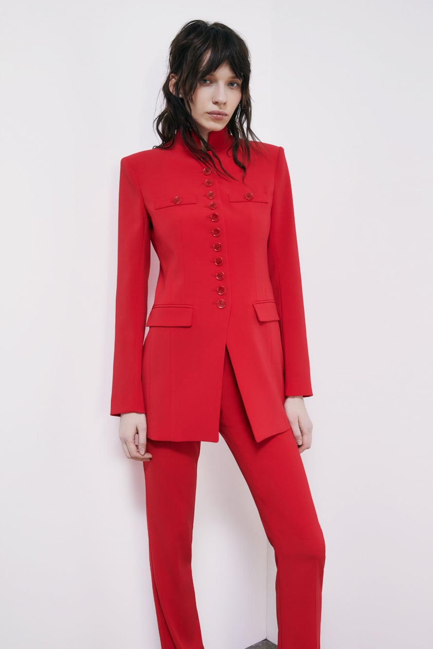Radical Rose Officer jacket, Red, Patrizia Pepe