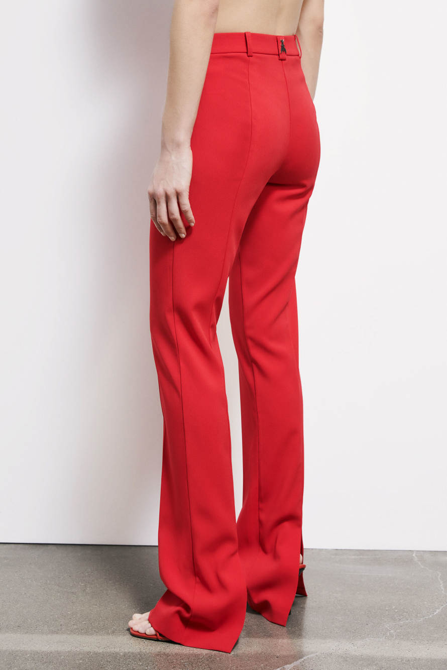 Slim crepe pants, Red, Patrizia Pepe