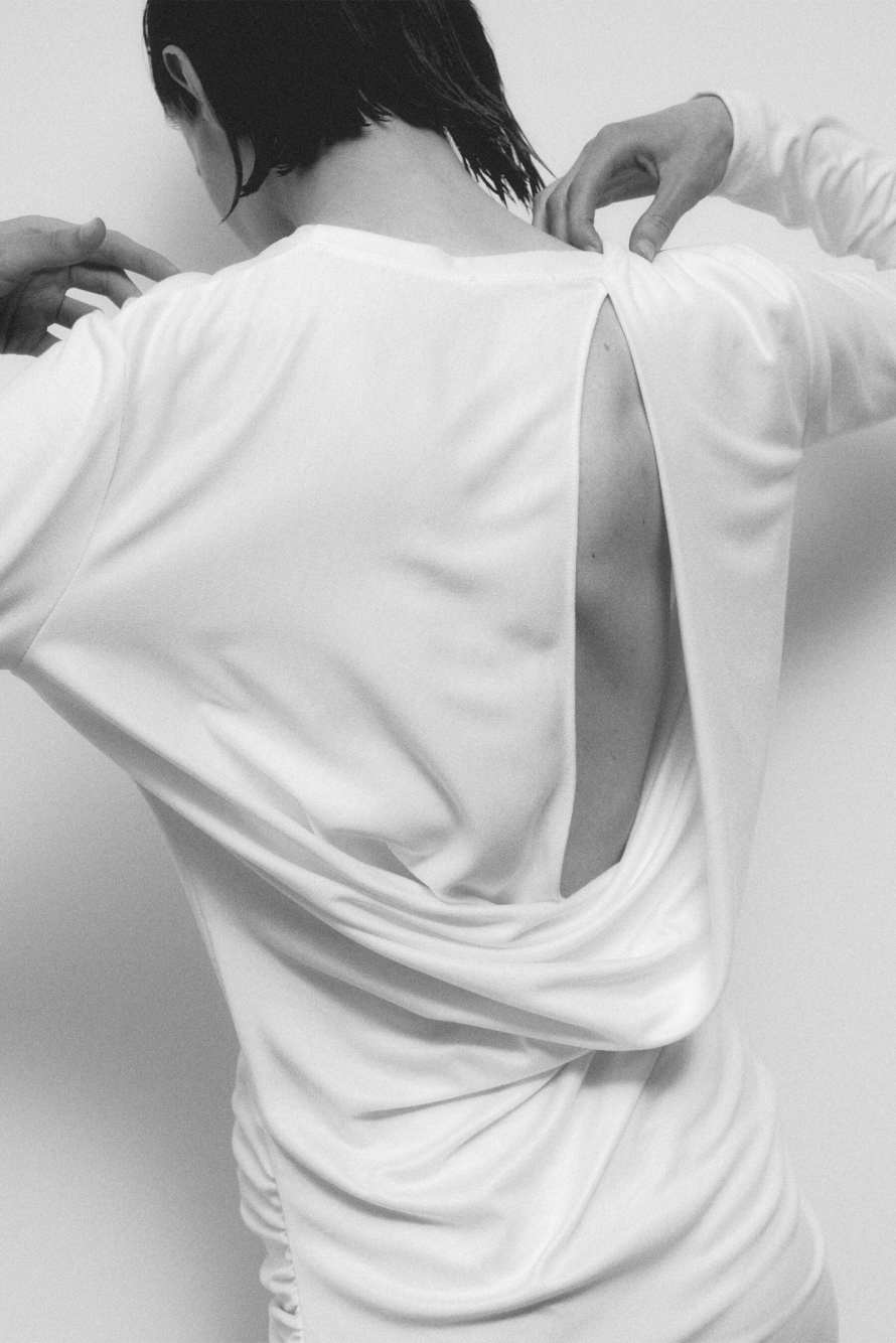 The Mini Jersey Dress, White, Patrizia Pepe