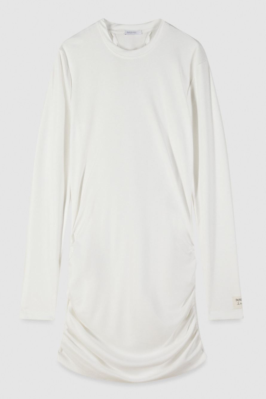 The Mini Jersey Dress, White, Patrizia Pepe