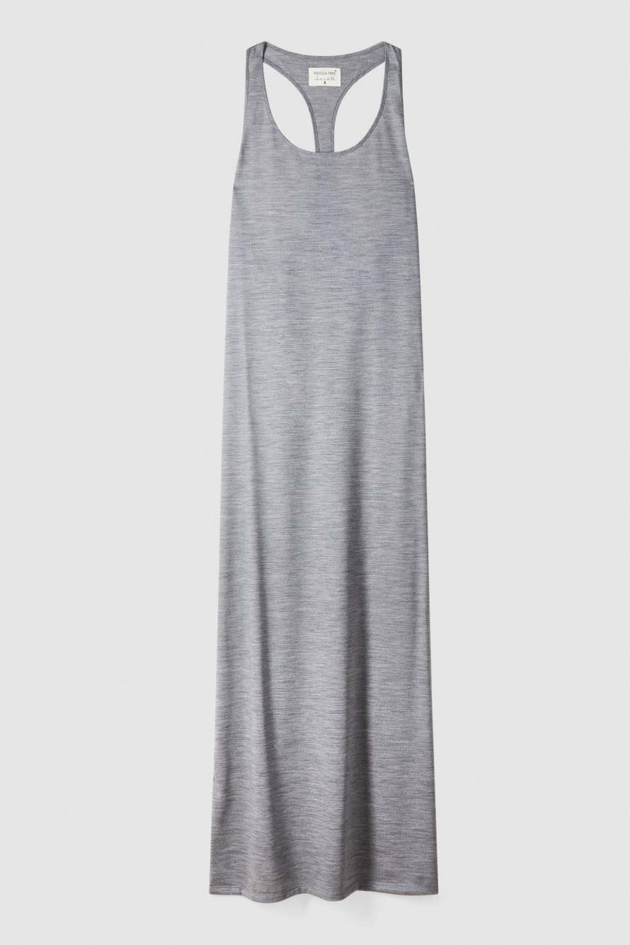 The Long Tanktop Dress, Gris moyen m&eacute;lang&eacute;, Patrizia Pepe