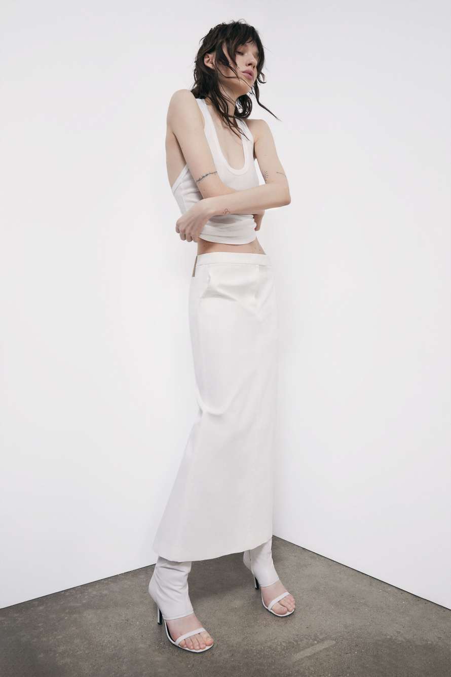 The Pencil Skirt, White, Patrizia Pepe