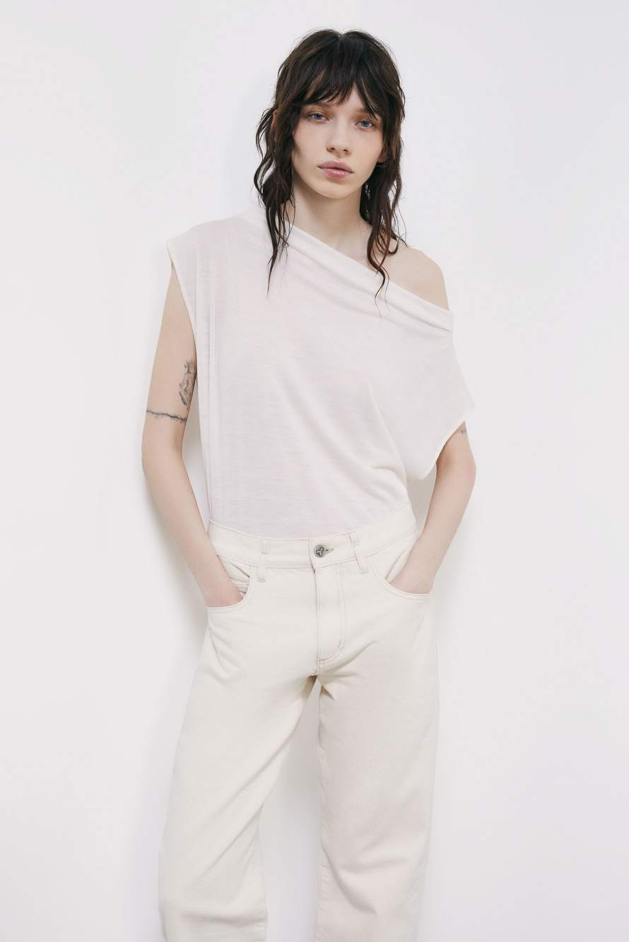 The Off-Shoulder Body, Bianco, Patrizia Pepe