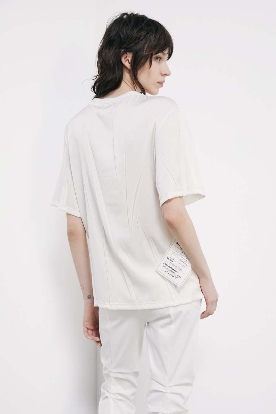 The Satin T-Shirt, White, Patrizia Pepe