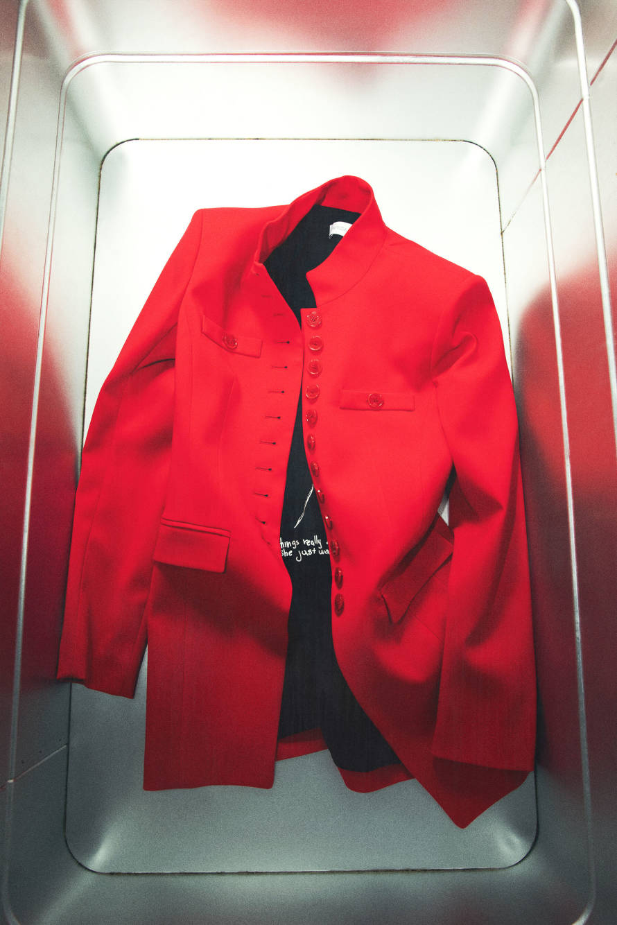Radical Rose Officer jacket, Red, Patrizia Pepe