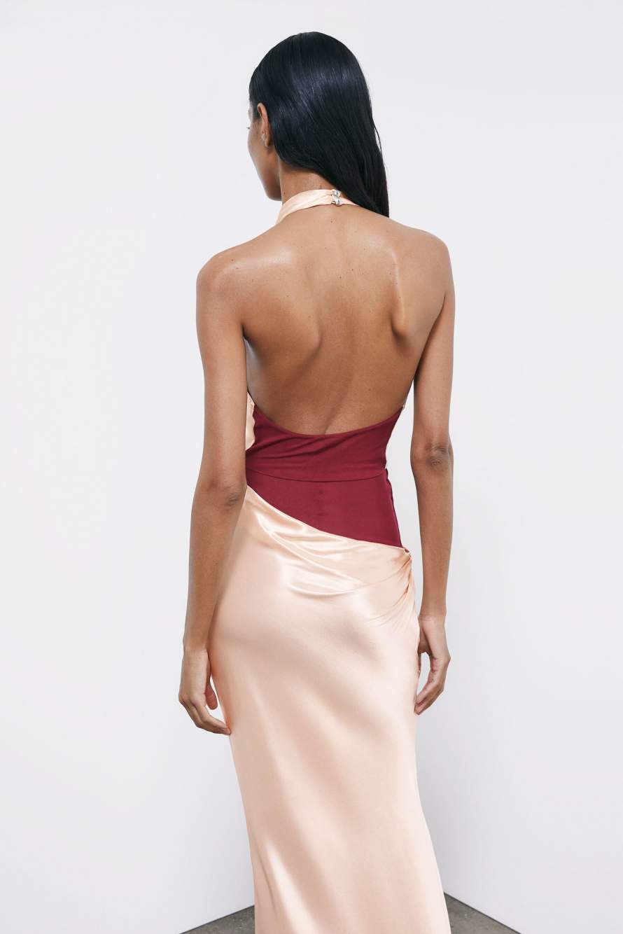 Draped satin top, Pink, Patrizia Pepe