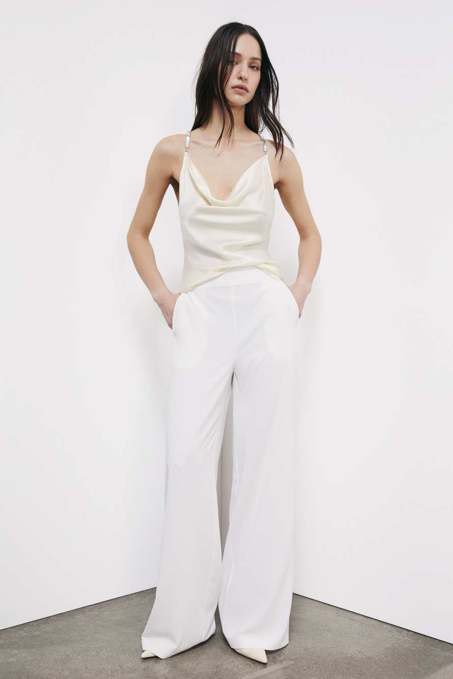 Seidentop mit Schmuckdetail, 0, Patrizia Pepe