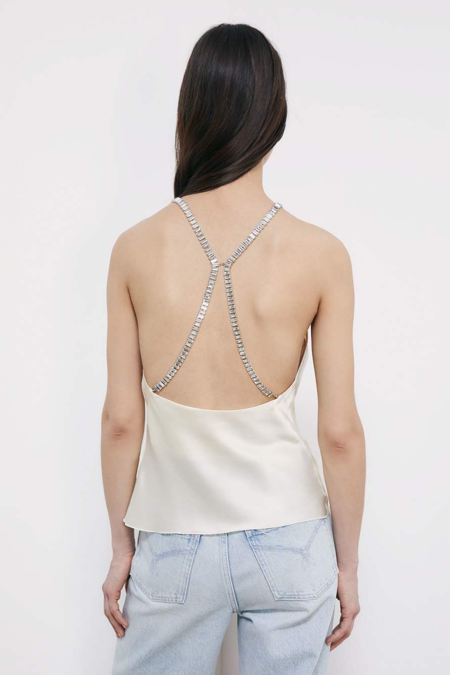 Seidentop mit Schmuckdetail, 0, Patrizia Pepe