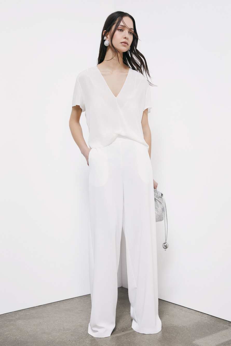 Blouse with jewel detail, White, Patrizia Pepe