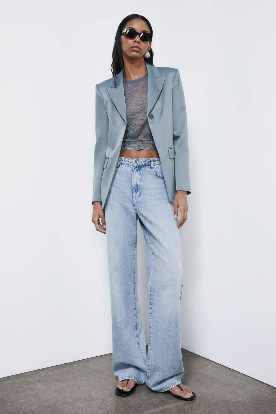 T-Shirt aus Spitze, Grau, Patrizia Pepe