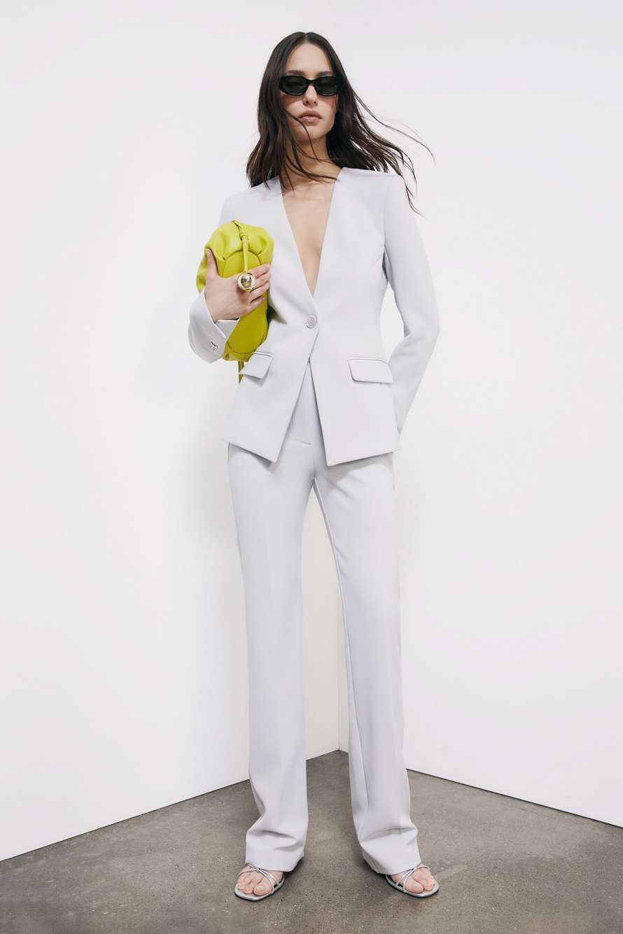 Structured straight-leg trousers, Grey, Patrizia Pepe