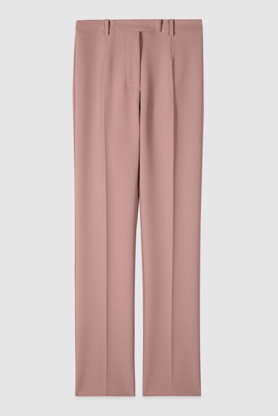 Slim cr&ecirc;pe trousers, Pink, Patrizia Pepe