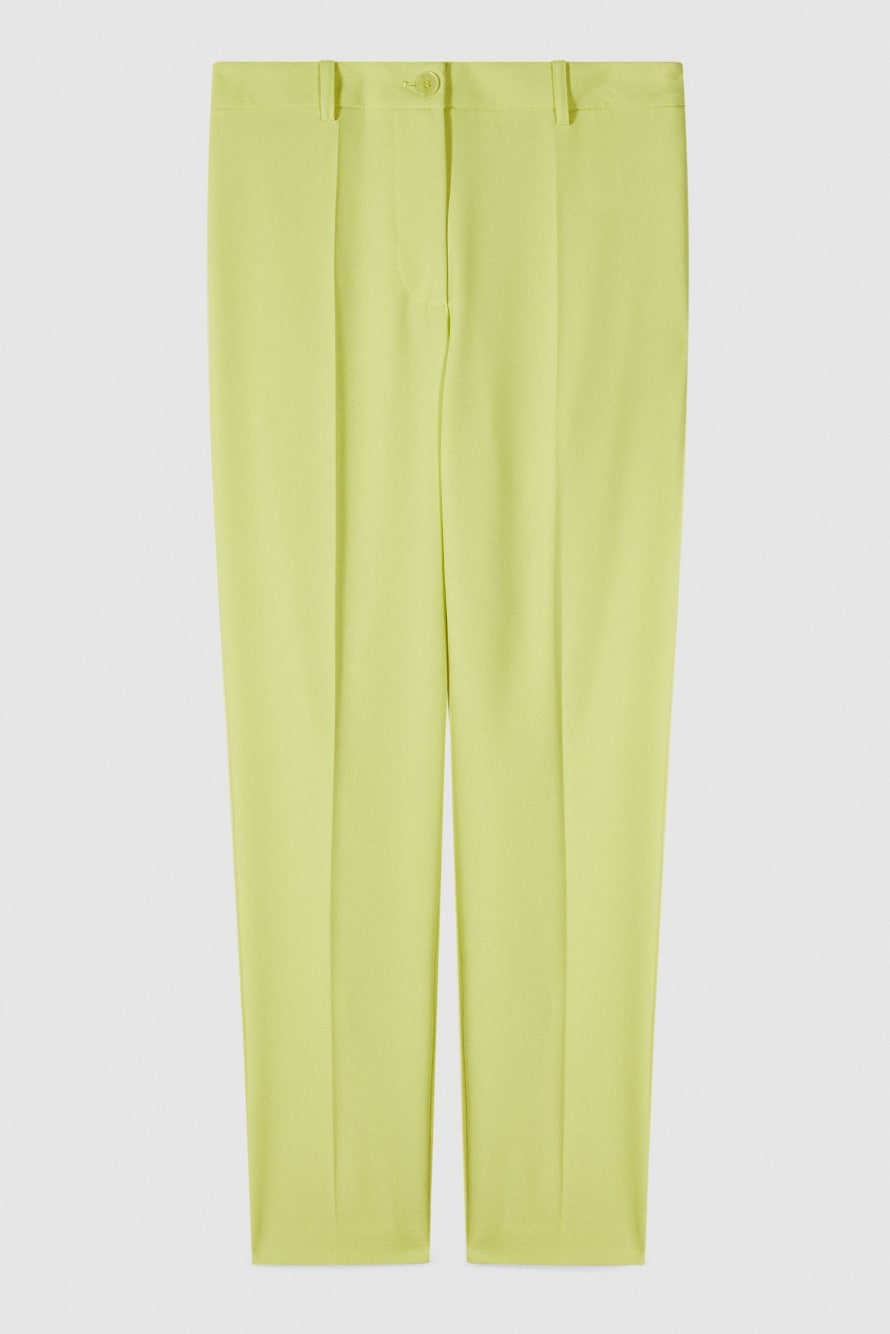 Cigarette cr&ecirc;pe trousers, Green, Patrizia Pepe