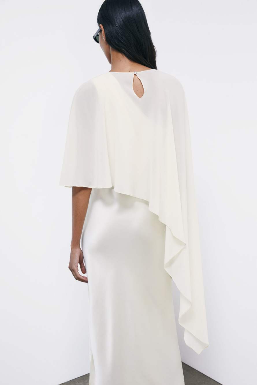 Asymmetric draped shoulder cover, 0, Patrizia Pepe