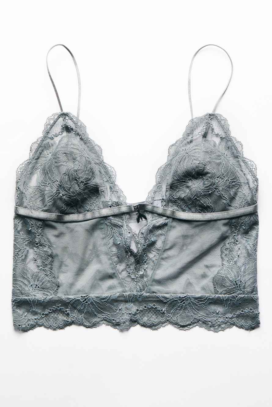 Lace bralette, Grey, Patrizia Pepe