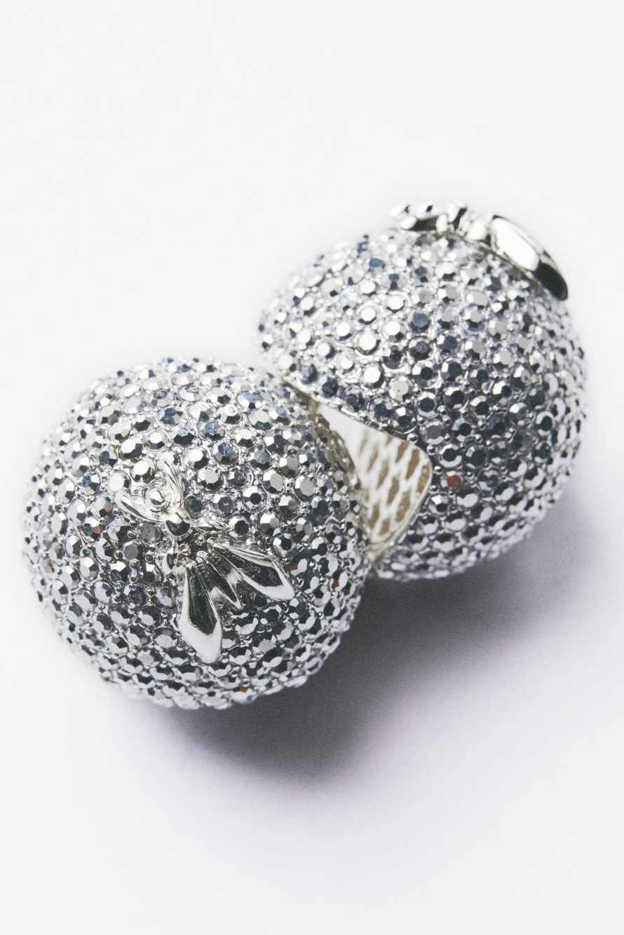 Crystal Sphere earrings, Silver, Patrizia Pepe