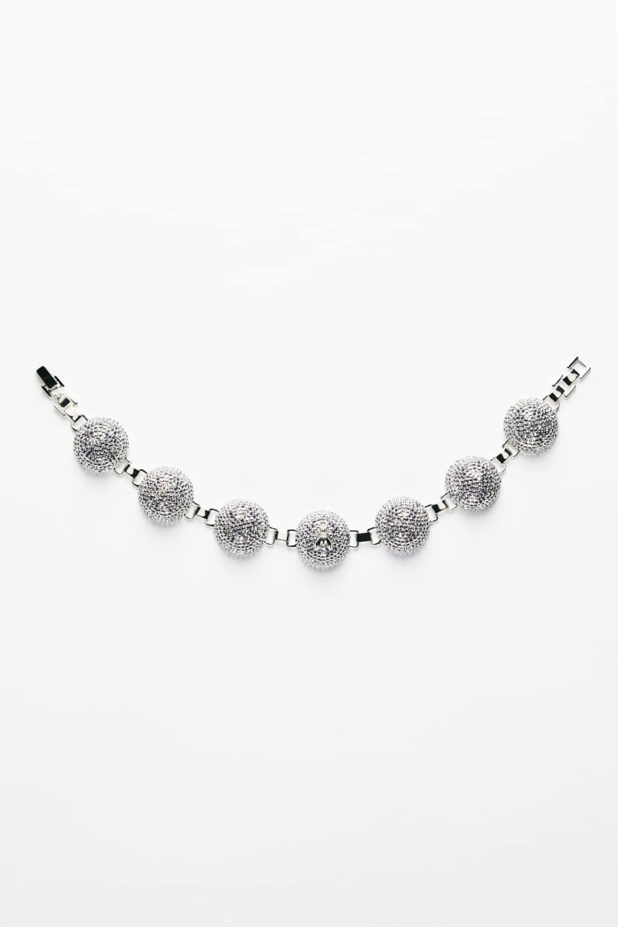 Crystal Sphere Necklace, Silver, Patrizia Pepe