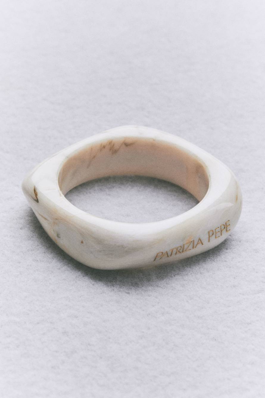 Nature Soul Rigid Bracelet, White, Patrizia Pepe