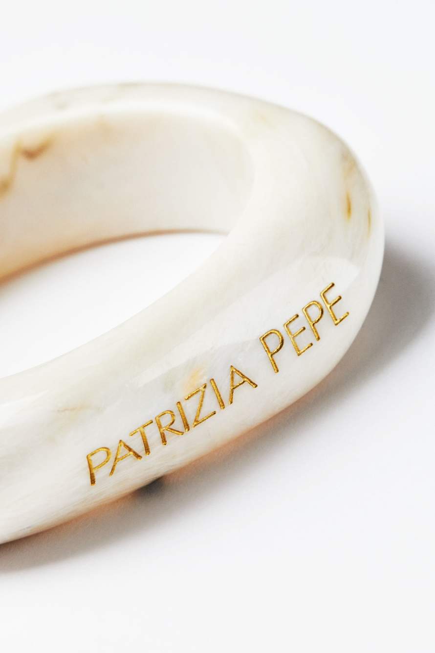 Nature Soul Rigid Bracelet, White, Patrizia Pepe