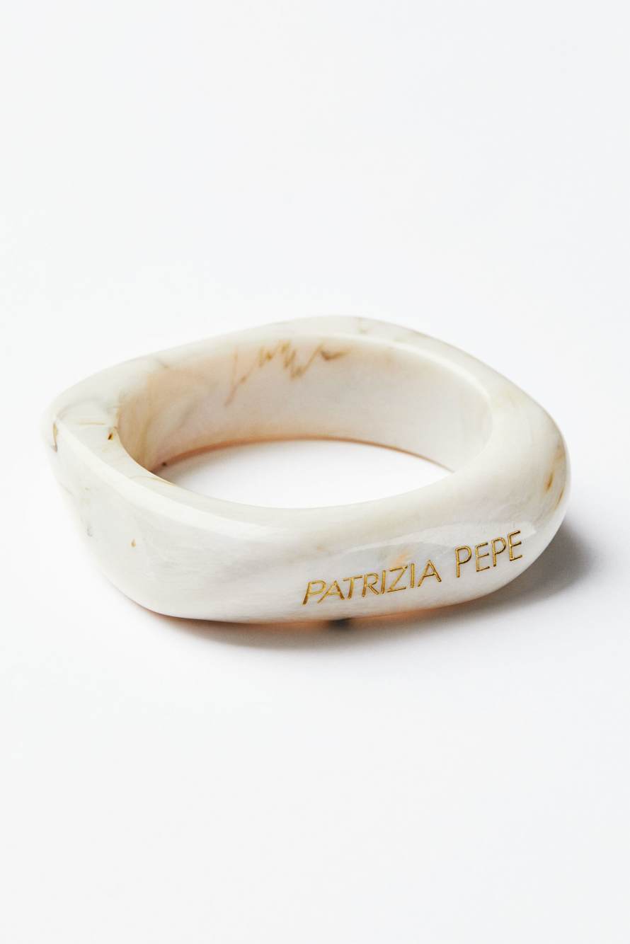 Nature Soul Rigid Bracelet, White, Patrizia Pepe