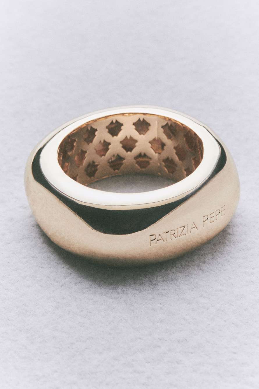 Жёсткий металлический браслет, Золотистый, Patrizia Pepe