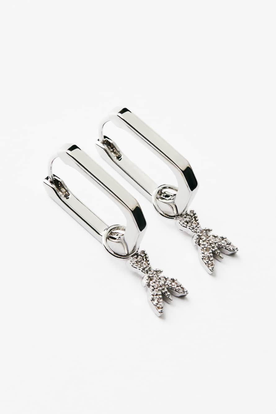 Micro Fly strass earring, Silver, Patrizia Pepe