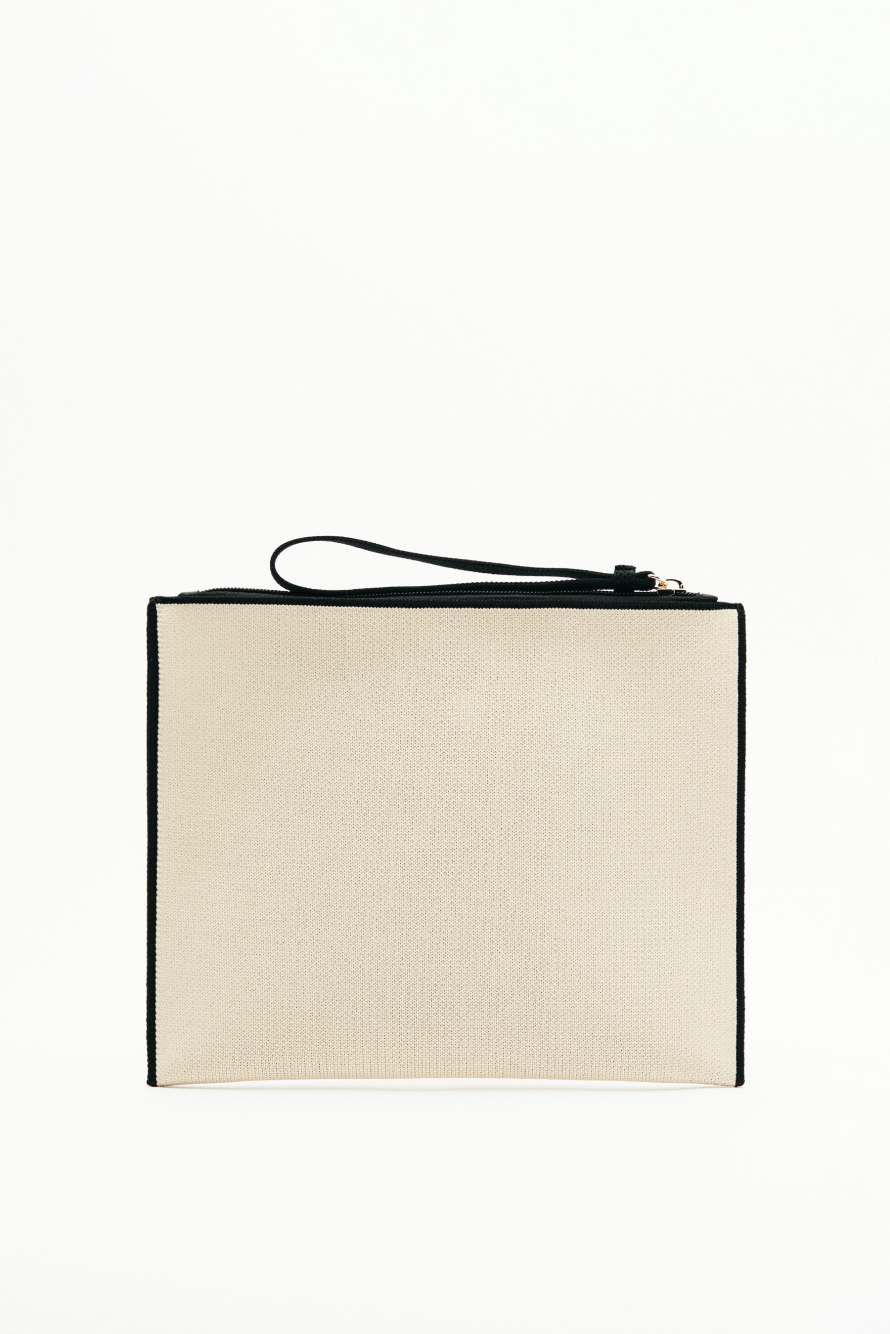 In The City Clutch, White/Black, Patrizia Pepe