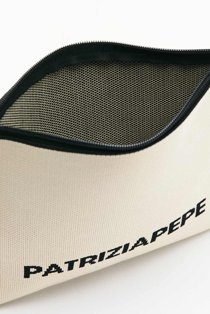 In The City Clutch, White/Black, Patrizia Pepe