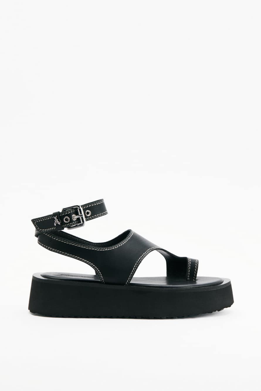 Urban Platform Sandals, Black, Patrizia Pepe