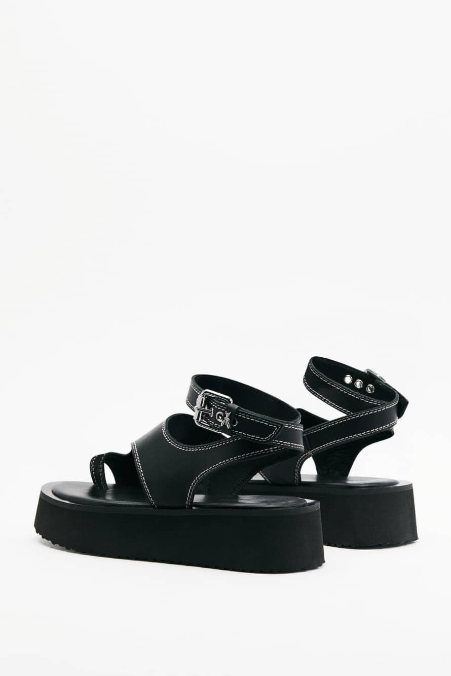 Urban Platform Sandals, Black, Patrizia Pepe