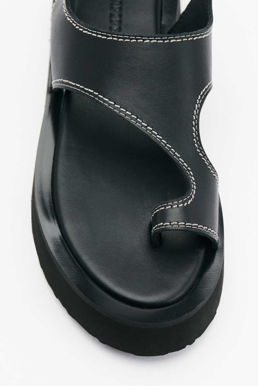 Urban Platform Sandals, Black, Patrizia Pepe