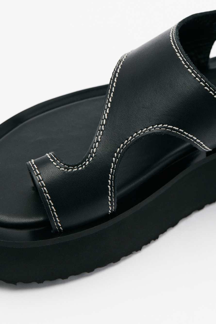 Urban Platform Sandals, Black, Patrizia Pepe