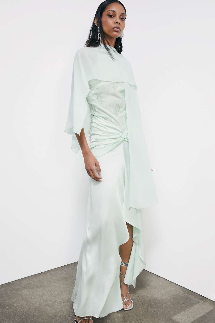 Elegant scarf stole, Mint, Patrizia Pepe