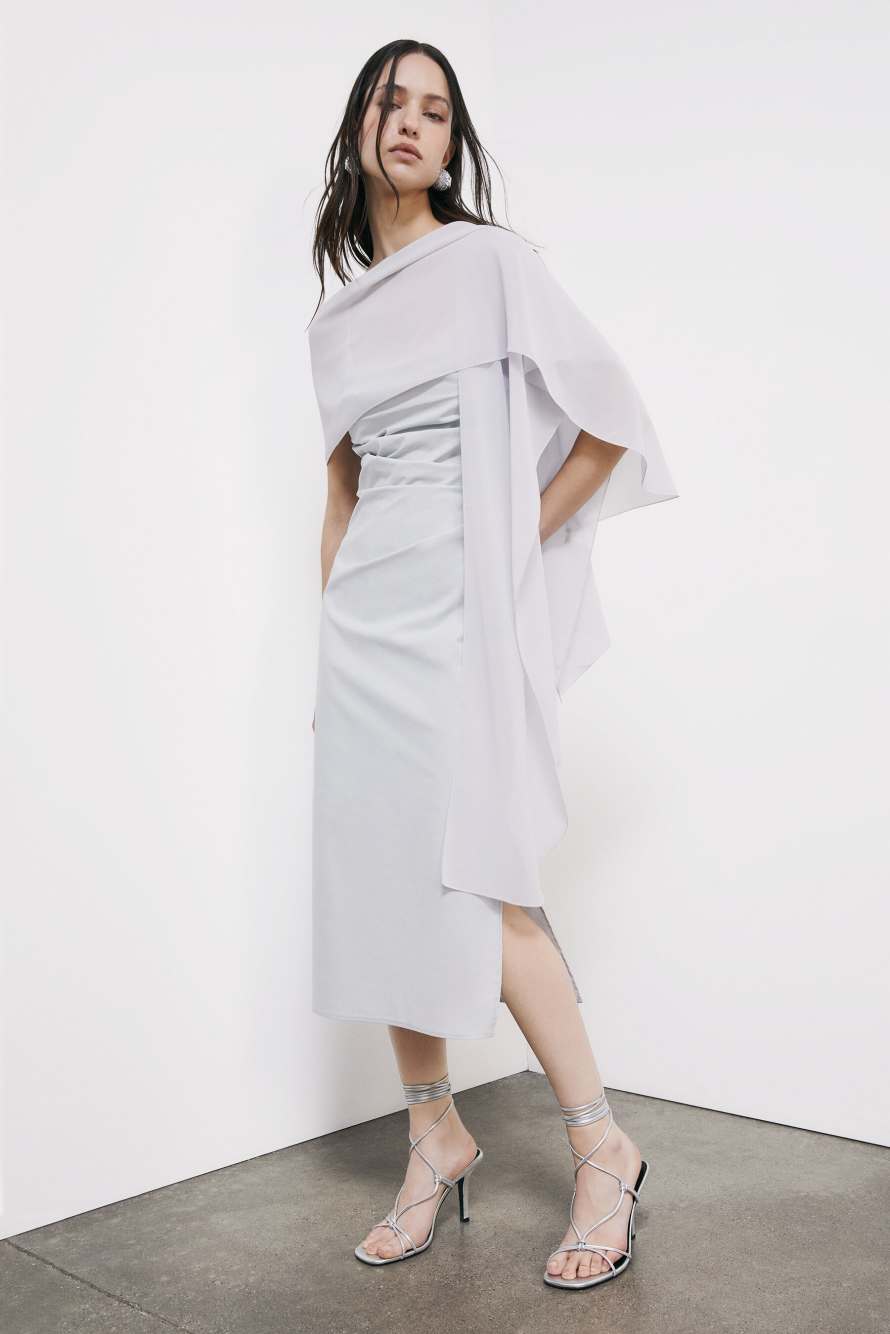 Elegant scarf stole, Grey, Patrizia Pepe