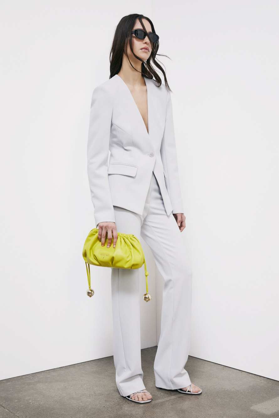 Leather Clutch &ldquo;Bubble&rdquo; Small, Green, Patrizia Pepe