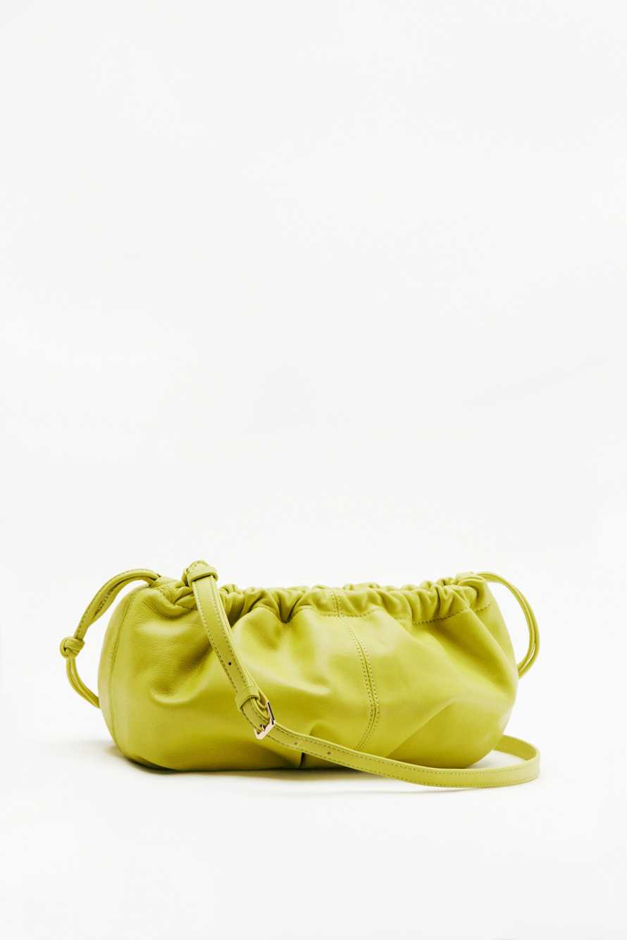 Leather Clutch &ldquo;Bubble&rdquo; Small, Green, Patrizia Pepe