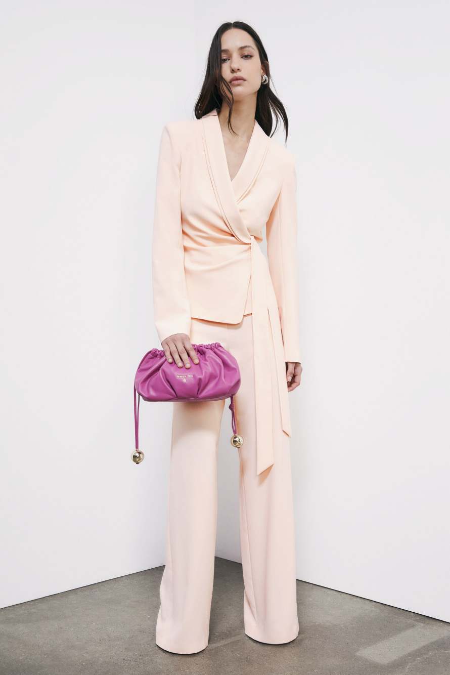 Leather Clutch &ldquo;Bubble&rdquo; Small, Purple, Patrizia Pepe