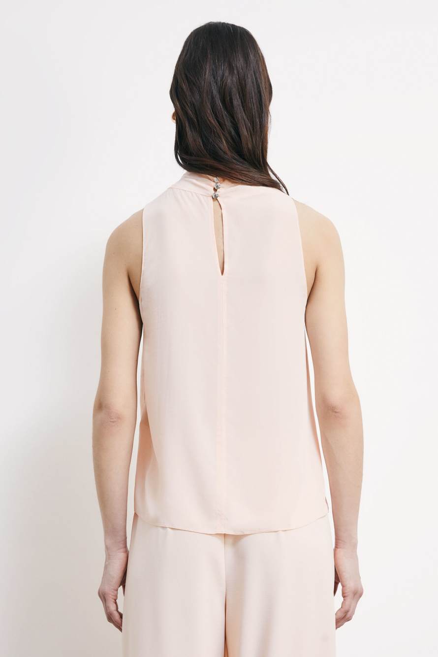 Asymmetric draped blouse, Pink, Patrizia Pepe