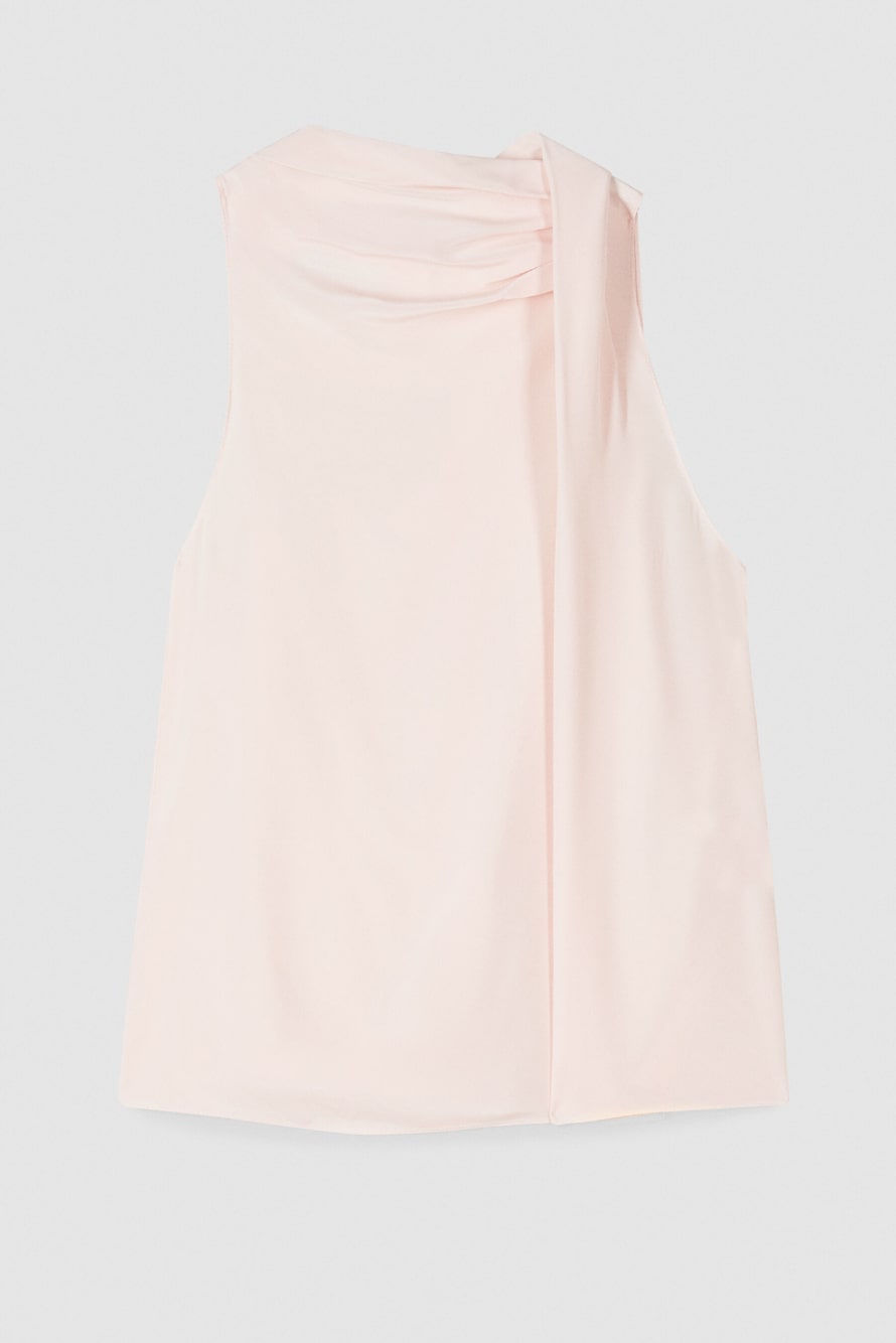 Asymmetric draped blouse, Pink, Patrizia Pepe